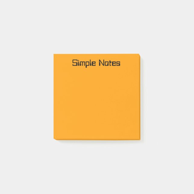 einfache Orange Post-it Klebezettel (Vorderseite)