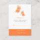 Einfache orange Schmetterling UAWG Anmerkung Mini Begleitkarte (Rückseite)