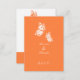 Einfache orange Schmetterling UAWG Anmerkung Mini Begleitkarte (Vorne/Hinten)