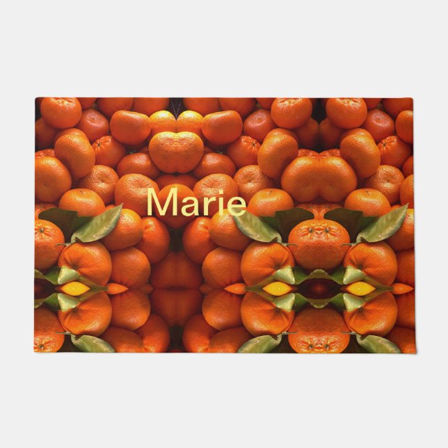 Einfache orangefarbene Früchte geben minimalen Nam Fußmatte (Vorderseite)