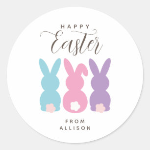 Einfache Osterhasen Personalisierte Aufkleber