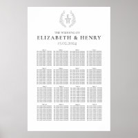 Einfache Oval-Kleider-Monogramm Schwarz-weiße Sitz