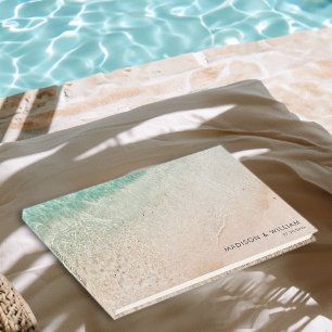Einfache Ozean-Sommer-Strand-Schicksalshochzeit  Gästebuch