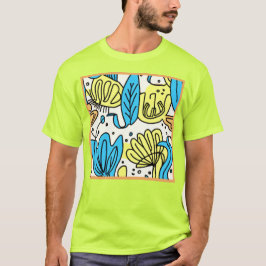 Einfache Ozeanmuster Kunst T-Shirt