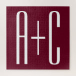 Einfache Paare Initialen | White & Burgund<br><div class="desc">Klug,  kühn und modern.</div>