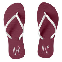 Einfache Paare Initialen | White & Burgund