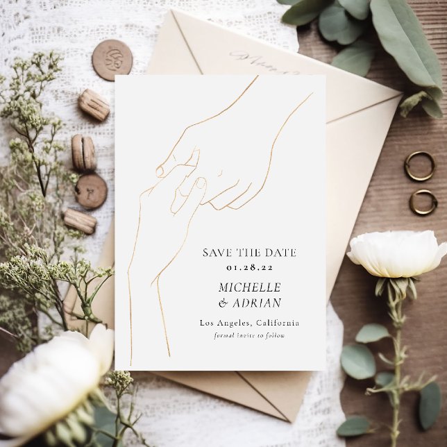 Einfache Paarhand Hochzeit Save The Date (Von Creator hochgeladen)