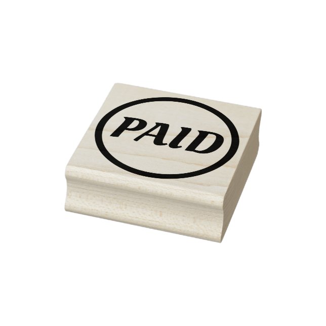 Einfache "PAID"-Briefmarke Gummistempel (Stempel)