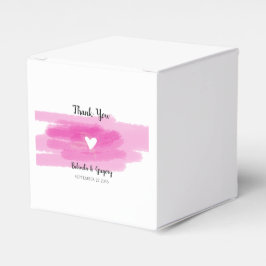 Einfache Paint Strokes & Heart Wedding Geschenkschachtel