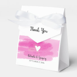 Einfache Paint Strokes & Heart Wedding Geschenkschachtel