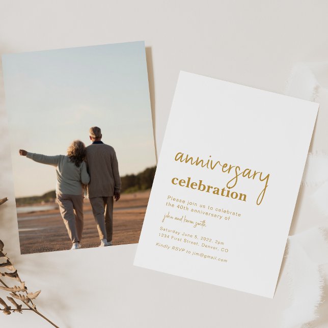 Einfache Party Einladung zum Jahrestag (Von Creator hochgeladen)