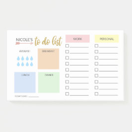 Einfache Pastel Daily Organisator Post-it Klebezettel