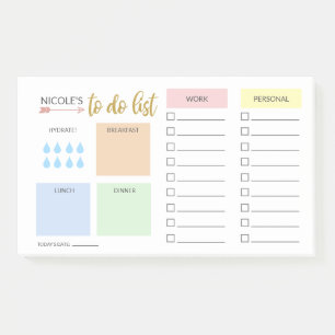 Einfache Pastel Daily Organisator Post-it Klebezettel