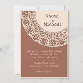 Einfache Pastel Terracotta mit Hochzeit Einladung