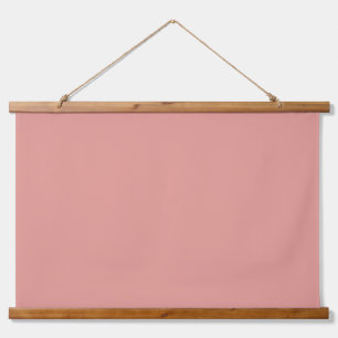 Einfache pastellene Flamingo-Rosa-Farbe Wandteppich Mit Holzrahmen