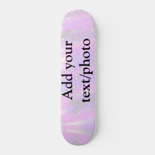 Einfache Pastellfarben Glitzer hinzufügen Foto Skateboard