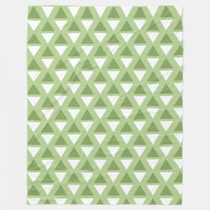 Einfache pastellgrüne geometrische Muster Fleecedecke