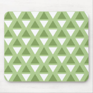 Einfache pastellgrüne geometrische Muster Mousepad