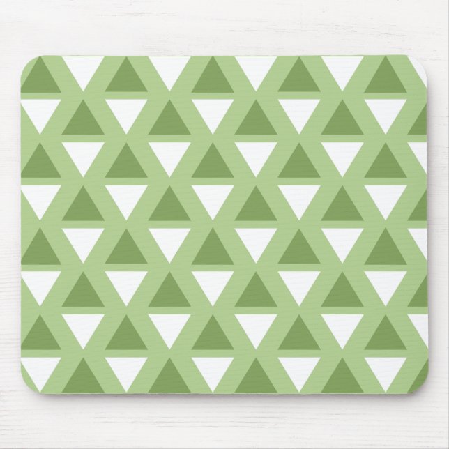 Einfache pastellgrüne geometrische Muster Mousepad (Vorne)
