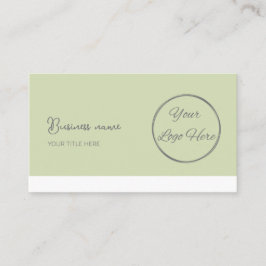 Einfache, pastellgrüne QR-Code feminin Visitenkarte