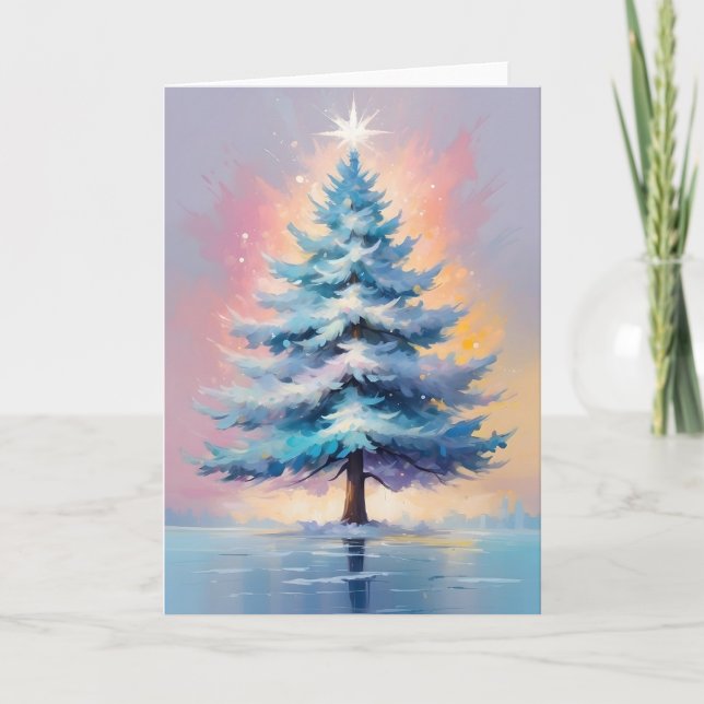 Einfache Pastete Weihnachten mit Lila rosa Orange (Vorderseite)