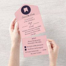 Einfache Peach Save the Date angepasst