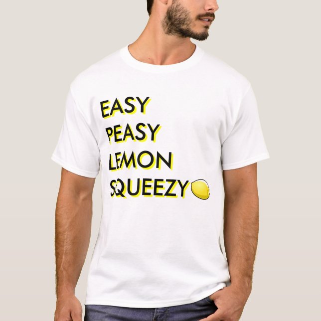Einfache Peasy Zitrone Squeezy T-Shirt (Vorderseite)
