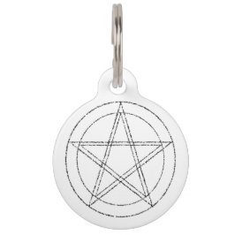 Einfache Pentagramm Haustiermarke