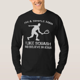 Einfache Person: Squash & Jesus T-Shirt (32 Zeiche