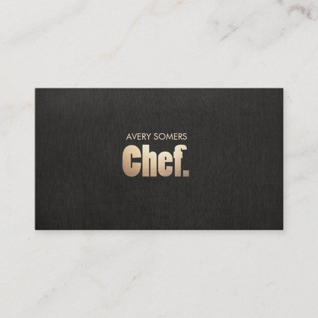 Einfache Personal Koch Catering Visitenkarte (Vorderseite)