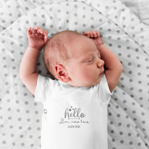 Einfache Personalisierte Baby Bodysuit Strampler
