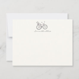 Einfache Personalisierte Bezeichnung Bicycle Illus Mitteilungskarte