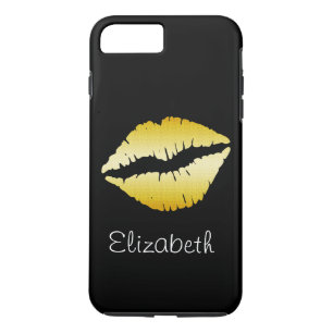 Einfache Personalisierte Black Glitzer Gold Lippen title_seo2