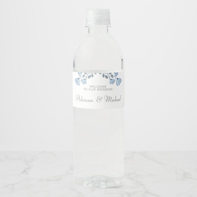 Einfache Personalisierte Dusty Blue Begrüßung (Vorderseite)