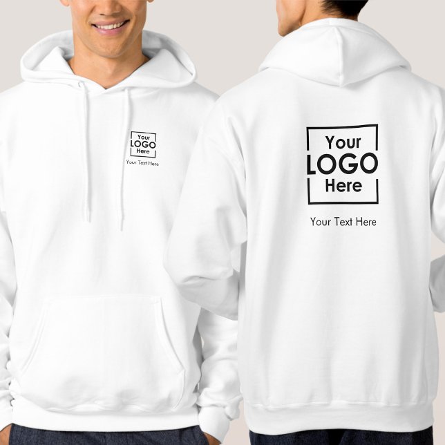 Einfache Personalisierte Firmenlogo - Vorderseite Hoodie (Simple Personalized Business Logo Text Front Back Hoodie)