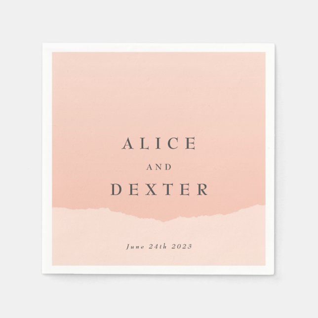 Einfache Personalisierte Hochzeit Napkins Serviette (Vorderseite)