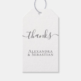 Einfache Personalisierte Hochzeit Vielen Dank Geschenkanhänger