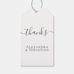 Einfache Personalisierte Hochzeit Vielen Dank Geschenkanhänger