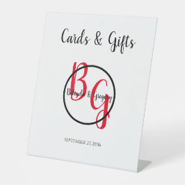 Einfache Personalisierte Hochzeitskarten und Gesch Sockelschild