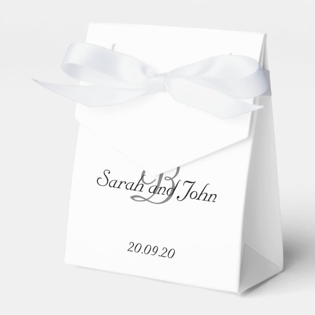 Einfache Personalisierte Monogramm-Gastgeschenk Ho Geschenkschachtel (Vorderseite)