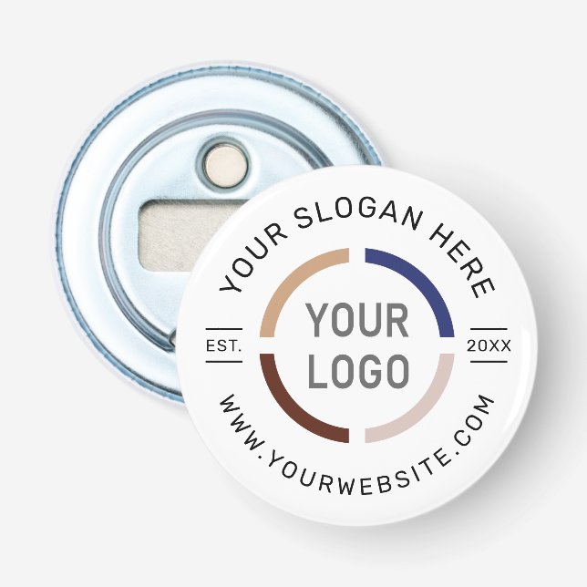 Einfache personalisierte Monogramm und Name Flasch Flaschenöffner (Vorderseite)