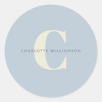 Einfache Personalisierte Monogramm und Name in Bla