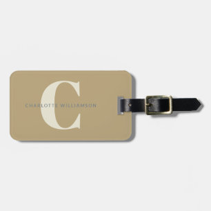 Einfache Personalisierte Monogramm und Name in Cam Gepäckanhänger