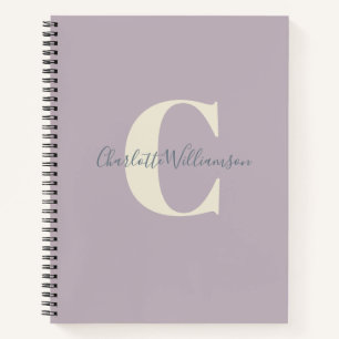 Einfache Personalisierte Monogramm und Name in Lil Notizbuch