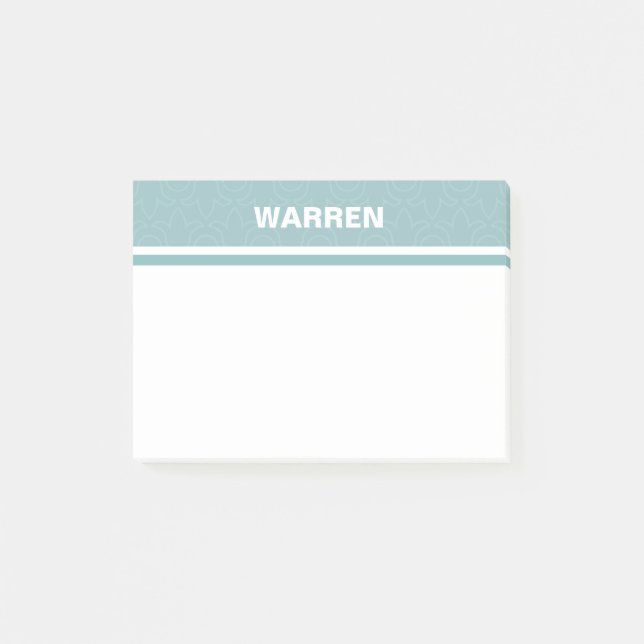 Einfache personalisierte Namensstreifen Post-it Klebezettel (Vorderseite)