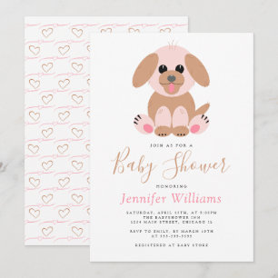 Einfache Personalisierte neutrale Babydusche für W Einladung