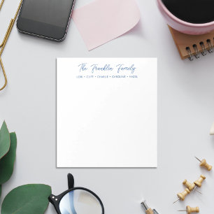 Einfache Personalisierte Notepad für Familien Notizblock