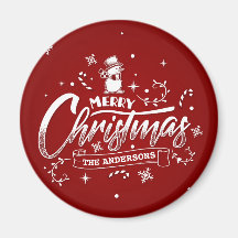 Einfache Personalisierte Weihnachten | Magnet
