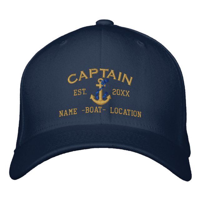 Einfache Personalisierung eines stilvollen Captain Bestickte Kappe (Vorderseite)