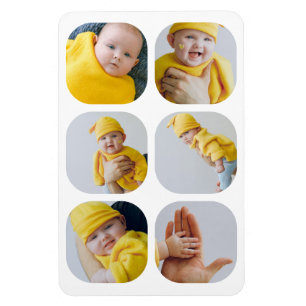 Einfache Personalisierung Ihres eigenen 6-Fotos Magnet